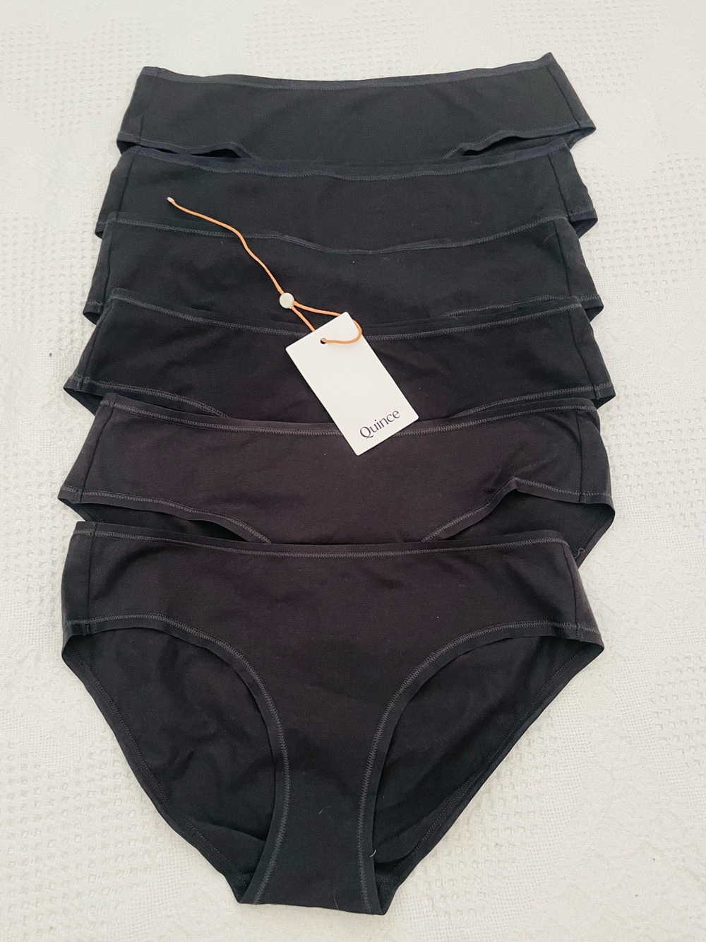 BUNDLE (6) Organic Cotton Panties Women’s Small Black Hipster